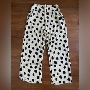 Stillwater Leopard Print Pants. Size XSmall. Tan/Black/White Beach Vibes